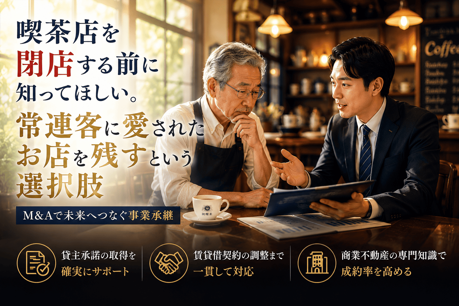 喫茶店を閉店する前に知ってほしい。常連客に愛されたお店を残すという選択肢