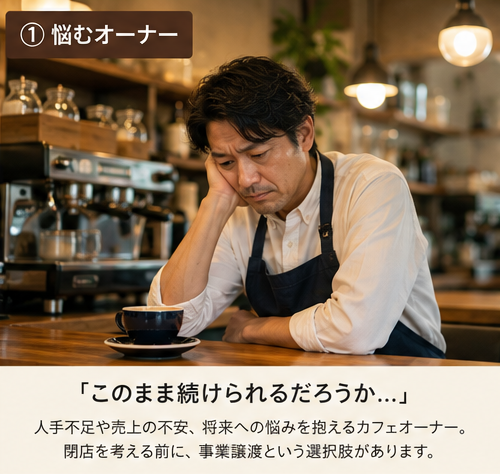 悩むオーナー